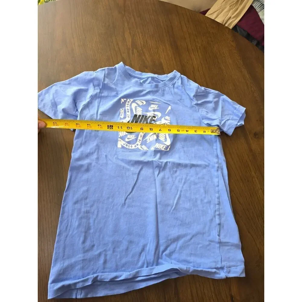 Nike‎ Kids T-Shirt Blue Graphic Logo Large